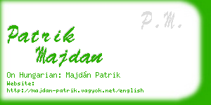 patrik majdan business card